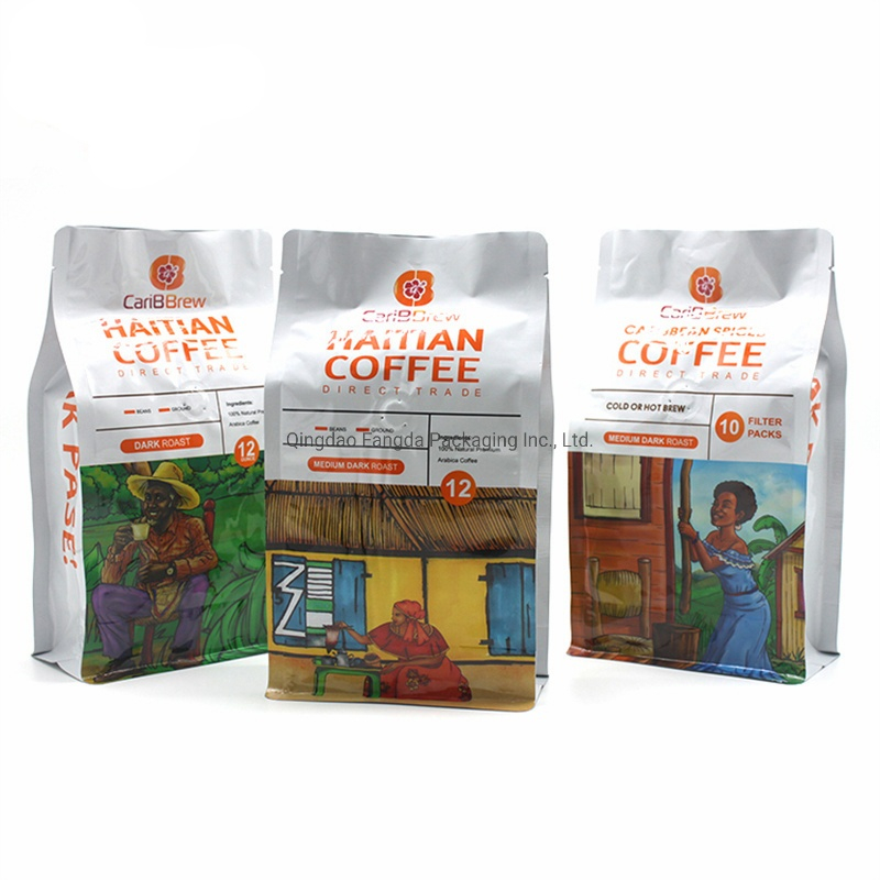 Bolsa de fundo liso de caf&eacute;