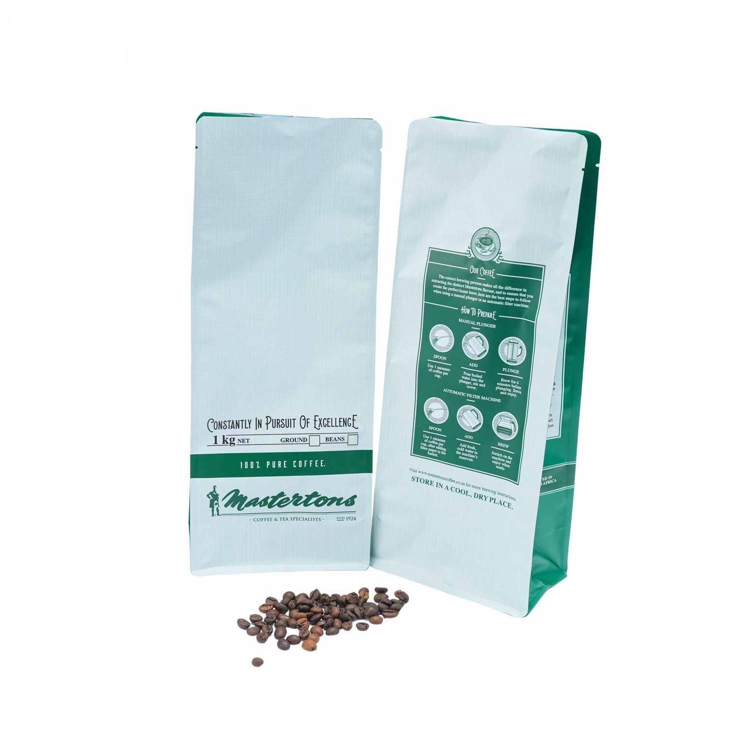 Bolsa de fundo liso de caf&eacute;