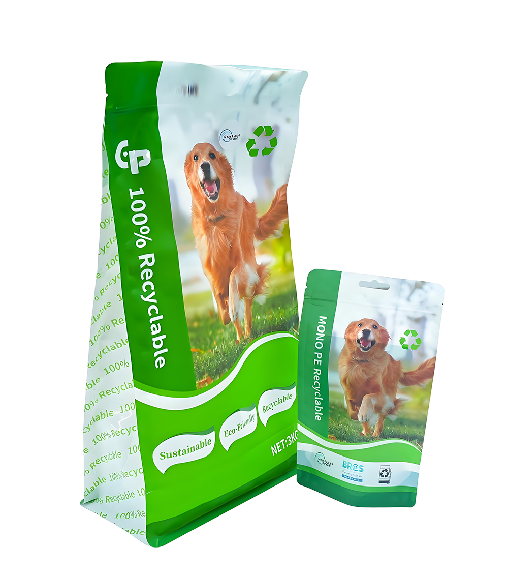 Bolsas de p&eacute; recicl&aacute;veis ​​para alimentos para animais de estima&ccedil;&atilde;o premium