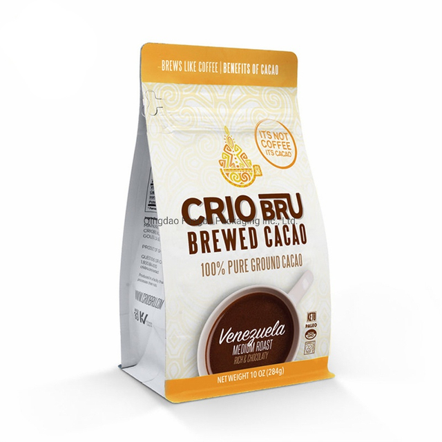 Bolsa de fundo liso de caf&eacute;
