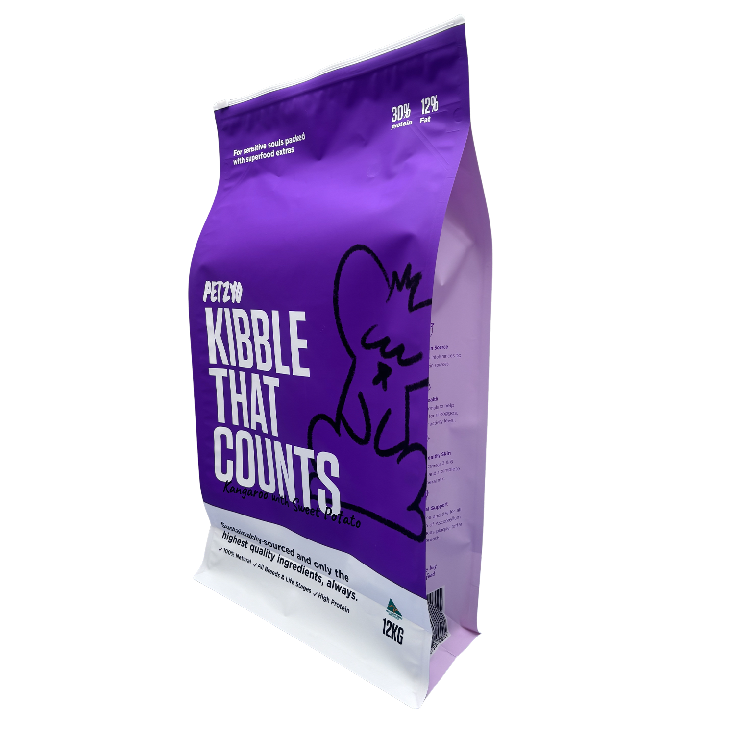 Bolsa de fundo plana de 10-20 kg
